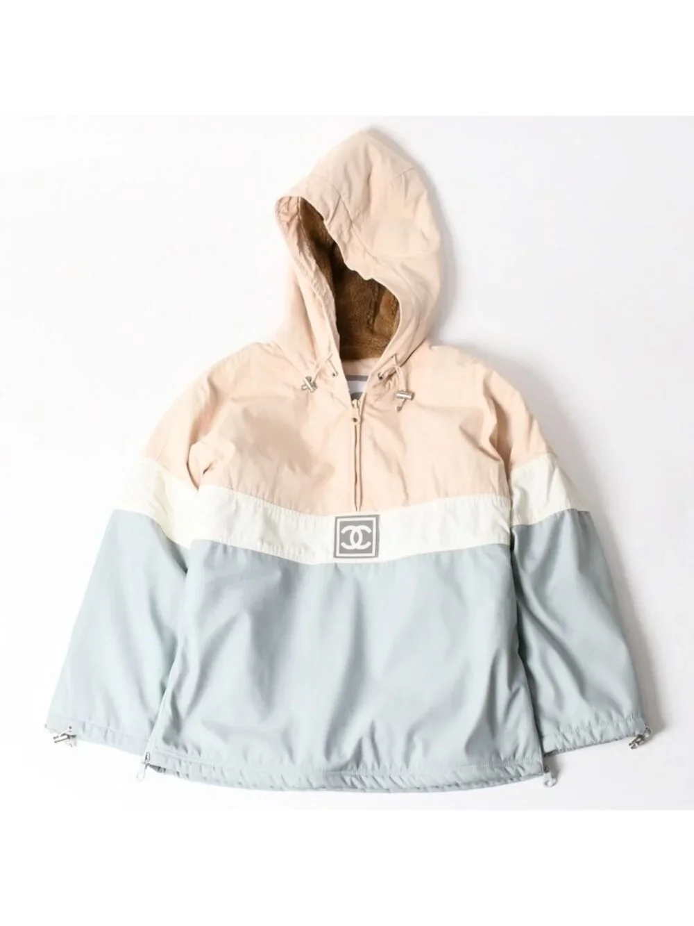 Chanel Sports Line Anorak Jacket Half Zip Multicolor